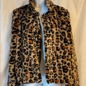 Cheetah Print Bomber Jacket Size Medium